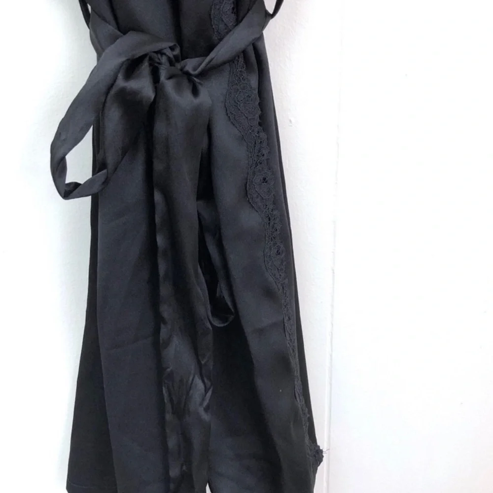 Victoria’s Secret Black Satin Robe
